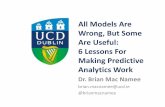 All Models Are Wrong, But Some Are Useful: 6 Lessons for Making Predictive Analytics Work