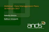 Data management plans (DMPs)- 16 Feb 2017