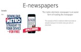 E newspapers