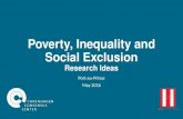 Top Ideas for Poverty, Inequality and Social Exclusion