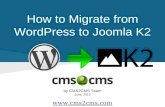 How to Migrate from WordPress to Joomla K2