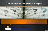The Format of The Research Paper