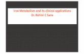 Metabolism of iron and its clinical significance