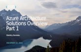 Azure Architecture Solutions Overview: Part 1