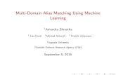 Multi-Domain Alias Matching Using Machine Learning