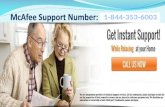 McAfee Customer Service| 1-844-353-6003 McAfee Contact Number