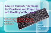 84 identify group keys on the keyboard and their functions