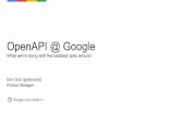 OpenAPI Spec at Google (Open API Initiative Meetup on 2016-09-15)