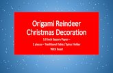Origami Reindeer Container