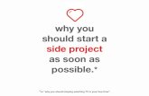 Why you should start a side project as soon as possible