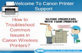 How to troubleshoot common issues in canon wireless printers?