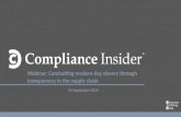 Compliance insider webinar combatting modern day slavery through supply chain transparency