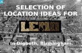 Selection of Locations - LEMO