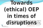 Towards ethical open practices at a University of Technology during times of disruptions