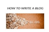 How to write a blog.ppt