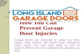 How you can prevent garage door injuries