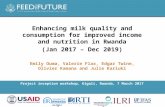 Enhancing milk quality and consumption for improved income and nutrition in Rwanda: January 2017 – December 2019