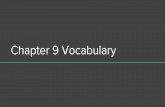 Chapter 9 Vocabulary - Spanish 1