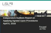 April 6, 2016 City Council Mtg. LSL Independent Auditors Report