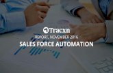 Tracxn Research — Sales Force Automation Landscape, November 2016