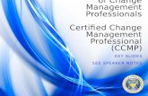 Overview of the Certified Change Management Professional (CCMP) designation