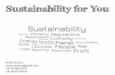 Sustainability For You - Part 01