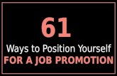 61 Ways To Position Yourself For A Job Promotion