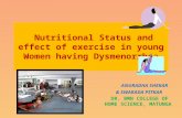 Nutritional status and effect of exercise in young women