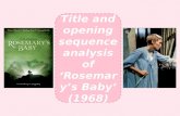Rosemary's Baby (1968) Title Analysis