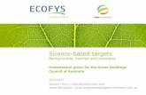 Science-based targets: Backgrounds, method and examples