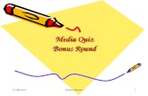 Media quiz  bonus round