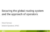 Securing the global routing system and the approach of operators