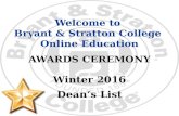 Dean's List - Winter 2016