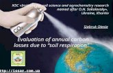 Evaluation of annual carbon losses due to soil respiration