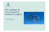 ESO - Next move talk: The challenge of motivating ESO students in English, by Michael Brand, Elena Merino and Marta Cervera at Pearson-Anaya Training Event for Secondary Teachers