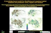 A knowledge-based model for identifying and mapping tropical wetlands and peatlands: areas, depths, and volumes