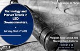 Technology market trends in LED downconverters presentation held by Eric Virey on Phosphor global Summit 2016 Newport Beach, California in xxxxx by Yole Développement