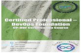 Certified professional - DevOps Foundation (CP-DOF) course information