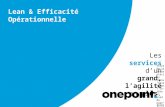 Offre onepoint - Lean & Efficacite Operationnelle