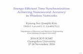 Energy-Efficient Time Synchronization Achieving Nanosecond Accuracy in Wireless Networks