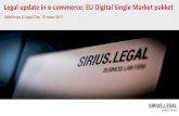 Legal update in e-commerce: EU Digital Single market