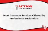 Most Common Services Offered by Professional Locksmiths