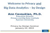 Privacy by Design Seminar - Jan 22, 2015