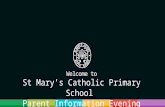 Parent Information Evening 2016, St Mary's Catholic Primary School North Sydney