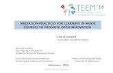 Mediation practices for learning in MOOC courses to promote open innovation