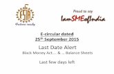 IamSMEofIndia E-Circular: Last date near for Balance Sheets Filing & deflation under the black money act