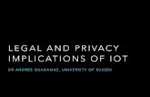 Legal and privacy implications of IoT