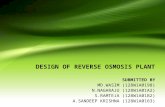 Design of reverse osmosis process plant