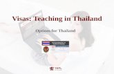 Visas teaching in Thailand