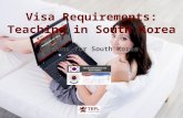 Visa requirements teaching in South Korea